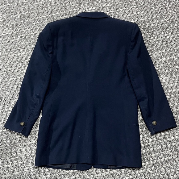 Vintage Talbots | Navy Blue Wool Blazer - Picture 12 of 16